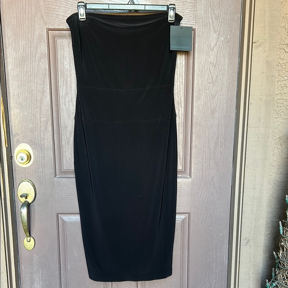Norma Kamali Elegant Black Strapless Dress